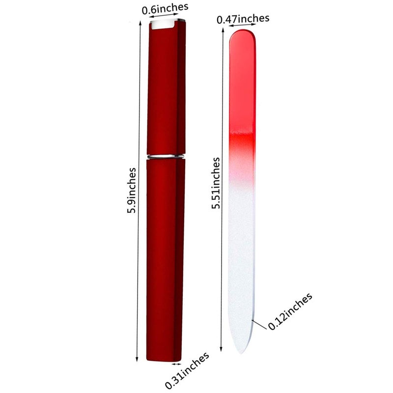 QRWT 12 Pack Glass Nail Files with Case Crystal Glass Fingernail Files Double Sided Glass Nail File Mixed Color Manicure Set Christmas Gifts Stocking Stuffers - Image 3
